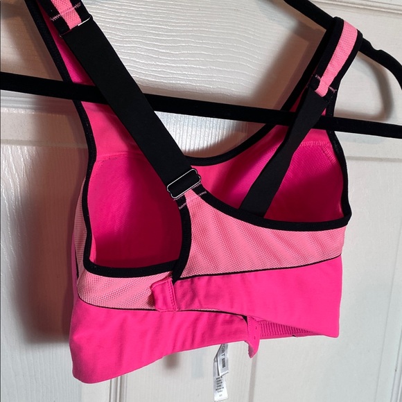 Victoria's Secret VSX Hot Pink and Black Longline Sports Bra - Picture 6 of 7
